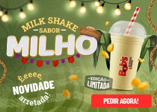 Milk Shake sabor Milho