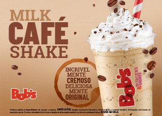 Milk Café Shake com topping de chantilly